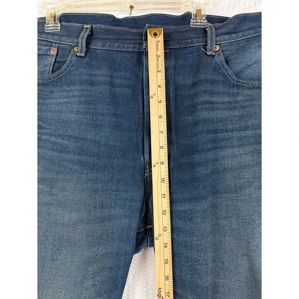 Levis 501 Original Fit Mens Dark Wash Straight Leg Button Fly Jeans 40x30